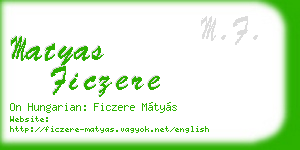 matyas ficzere business card