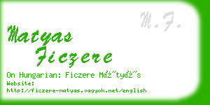 matyas ficzere business card